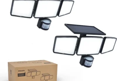 Free ad: Lumière de sécurité solaire Philips 302 LED 1200LM avec capteur de mouvement PIR à 3 têtes IP65 W - 24% de réduction in France. Lumière de sécurité solaire Philips 302 LED 1200LM avec capteur de mouvement PIR à 3 têtes IP65 W - 24% de réduction in France