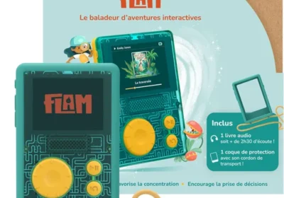 Lunii - Lecteur audio FLAM + Étui de protection vert officiel + 2h45 d'histoires à télécharger, Meilleure offre in France