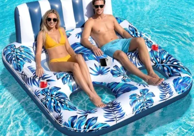 LuxBlue Aufblasbarer Poolchair für 2 Personen, Schwimmstuhl für Erwachsene mit Getränkehalter und Griff, Großes Poolsitzgestell, Inf in Croatia