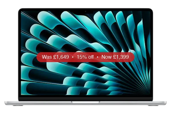 MacBook Air 13.6″ | M4 | 10-Core CPU | 24GB | 512GB | Silver (2025) – 15% Off
