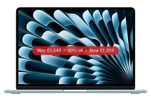 MacBook Air 13.6″ | M4 | 10-Core CPU | 24GB | 512GB | Sky Blue (2025) – 20% Off