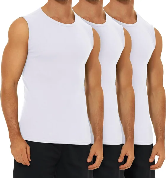 Maillot de corps homme Falary 100% coton – Ensemble de 3 (Blanc/Noir/Vert olive) du S au 5XL – 37% de réduction