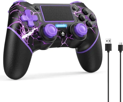 Manette PS4 Rouge pour Manette PC PS4/Pro/Slim/PC avec Double Vibration et Gyroscope 6