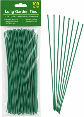 MAR 100 Pack Plant Wire Ties 25cm Green – Best Deal