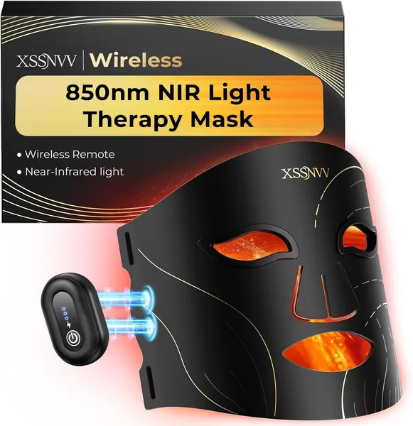 Máscara Facial LED Reutilizable XSSNVV, Silicona Flexible con 4 Modos de Luz, 850nm Infrarrojo Cercano, 272 LEDs, Oferta