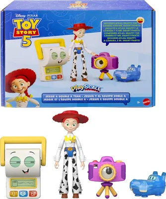 Mattel Disney Pixar Toy Story 5 Jessie y Equipo Double A Multipack con Figuras de Acción Articuladas de 7″ a Escala Playset, JLR69 – 20% Descuento