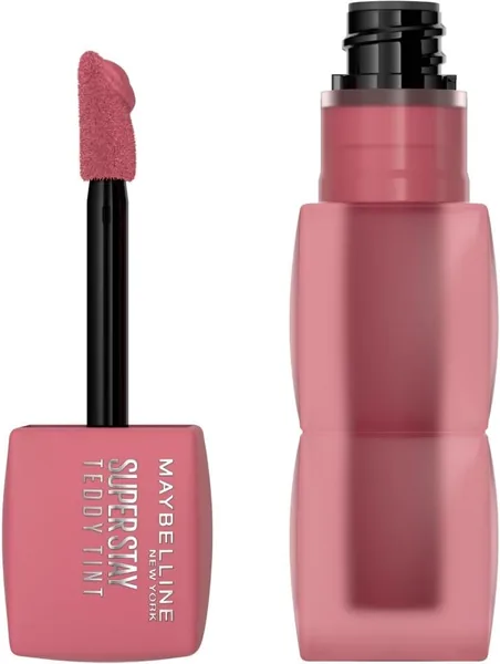 Maybelline New York Teddy Tint Long Lasting Lip Tint, Effetto Matt Matto, Durata 12 Ore, Formula Superstay, Colore: Kneehigh 55, 5 ml – 50% di Sconto