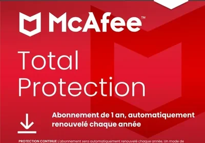 Free ad: McAfee Total Protection 2 + 1 appareil supplémentaire 2026 | Antivirus, VPN, logiciel de sécurité | Abonnement de 12 mois - 85% Off in France. McAfee Total Protection 2 + 1 appareil supplémentaire 2026 | Antivirus, VPN, logiciel de sécurité | Abonnement de 12 mois - 85% Off in France