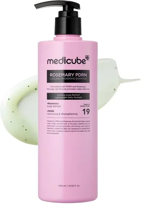 Medicube Rosemary PDRN Cooling Thickening Shampoo con Romero y PDRN, Fórmula Ligera Diaria, 400 ml – Mejor Precio