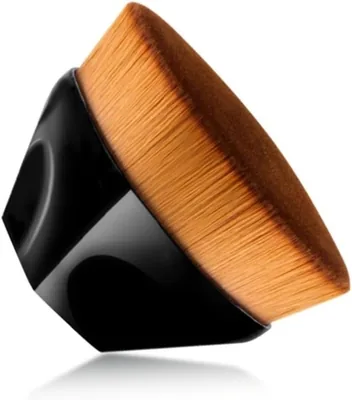 MEGA So – Flat Kabuki Foundation Brush, Hexagonal Handle, Dense Synthetic Bristles Best Deal