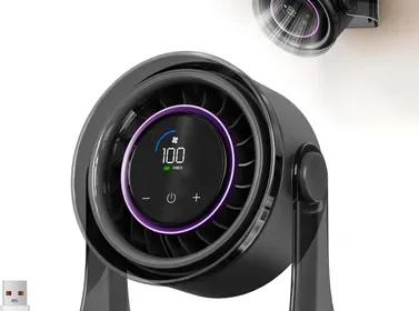 MERTTURM USB Turbo Desk Fan - 100 Speeds Quiet Table Fan with Strong Airflow, 360° Rotation - Best Deal in United Arab Emirates