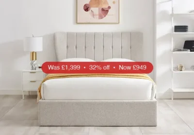 Mia Ottoman Bed Frame | King | 5ft | Mink - 32% Off in Ireland
