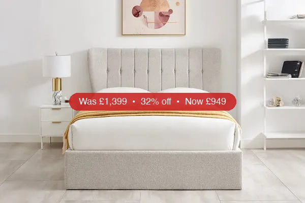 Mia Ottoman Bed Frame | King | 5ft | Mink – 32% Off