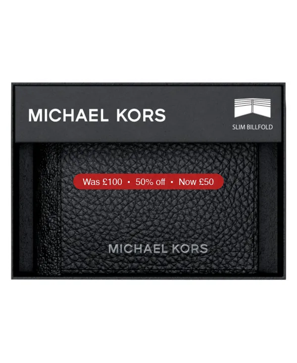 MICHAEL Michael Kors Michael Kors Men’s Slim Billfold Wallet – 50% Off
