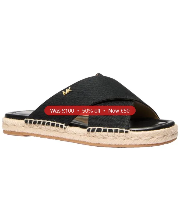 MICHAEL Michael Kors Michael Kors Women’s Kenzie Slip-On Flat Sandals – 50% Off