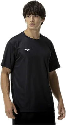Mizuno 32MAC190/32MAC194 Training Wear, Short Sleeve T-shirt, Navi Dry, U-Neck