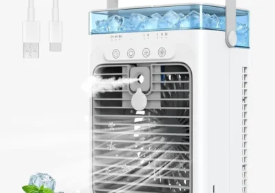 Free ad: Mobiele airconditioner, draagbaar koelventilator met 1L waterreservoir, evaporatieve koeling, zonder afvoerpip in Netherlands. Mobiele airconditioner, draagbaar koelventilator met 1L waterreservoir, evaporatieve koeling, zonder afvoerpip in Netherlands