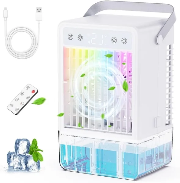 Mobiler Luftkühler mit 1500ml Wasserreservoir, 3 Modi & 5 Geschwindigkeitsstufen – Best Deal