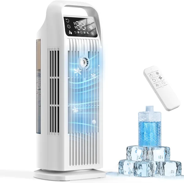 Mobiler Luftkühler ohne Abluftschlauch, 6-in-1, mit Wasserkühlung und Luftbefeuchter, Luftkühler mit 1200 ml Tank – Best Deal