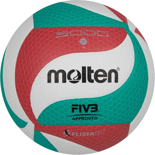 Molten V5M5000 – Najlepsza oferta siatkówki dla dorosłych, zielono-biały/czerwony, rozmiar 5