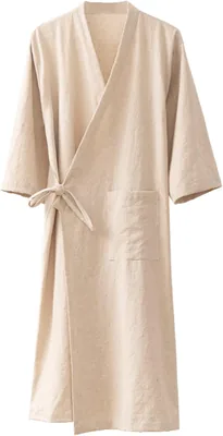MOLUCI Cotton Linen Bathrobe – Quick Dry Absorbent for Men & Women – Best Deal