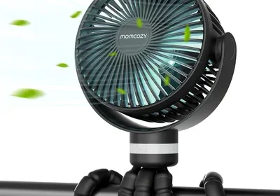 Momcozy 8000mAh Ventilatore Portatile per Passeggino, Durata Batteria 27h, Rotazione 360° a 4 Velocità, Luce Notturna, Ricaricabile USB in Italy