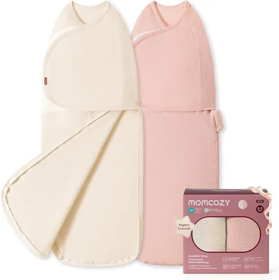 Momcozy Pucksack Baby 0-3 Monate, Atmungsaktives Netz 100% Baumwolle, Sommer Pucksack Neugeborene, Moro-Reflex, 2er Set, Rosa – Best Deal