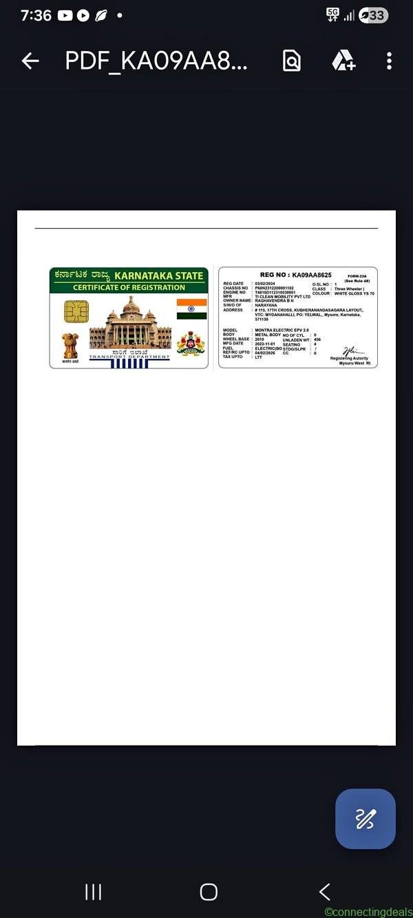 Montra electrical auto
