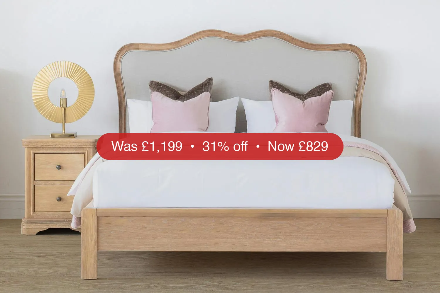 Montreal Bed Frame | Super King | 6ft | Natural – 31% Off