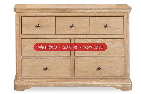 Montreal Dresser | 7 Drawer | Natural – 28% Off