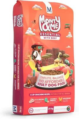 Monty & Me Essential Dry Dog Food Beef 20kg Best Deal