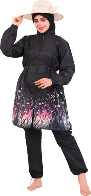 Muslim Waterproof 4-Piece Swimsuit for Women – Long Islamic Swimwear Burkini with Hijab – S303