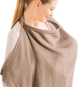 Free ad: Muslin Nursing Cover for Breastfeeding - 100% Cotton, Breathable & Adjustable, Multi-use Carseat Cover - Best Deal in Bahrain. Muslin Nursing Cover for Breastfeeding - 100% Cotton, Breathable & Adjustable, Multi-use Carseat Cover - Best Deal in Bahrain