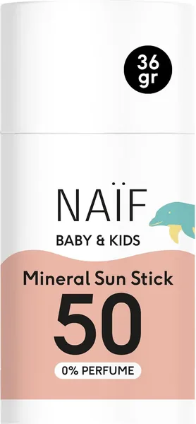 Naïf – Bastoncino Solare Minerale – Per Bambini – SPF 50 – Senza Profumo – Senza Microplastiche, Oli Minerali o Siliconi