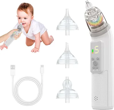 Nasensauger Baby, HOVCEH Elektrischer Nasal Aspirator mit Musik und Licht, Wasserdicht, 5 Saugstufen – Best Deal