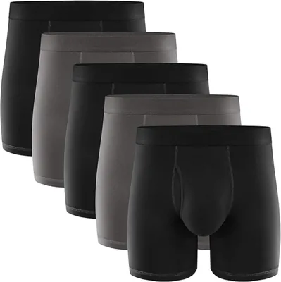 Natural Feelings Mens Boxer Shorts Soft Cotton 4-Pack Breathable Underwear