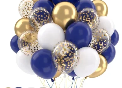 Free ad: Navy Blue Gold Balloons Set, 50 pcs - Best Deal in Qatar. Navy Blue Gold Balloons Set, 50 pcs - Best Deal in Qatar