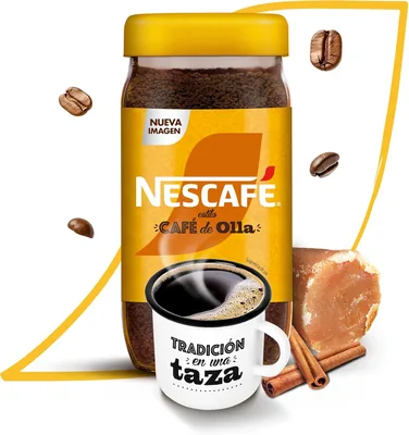 Nescafé Café de Olla 100% Café Soluble Sabor Canela y Piloncillo | Granos Robusta Frasco de 170g – 22% Descuento
