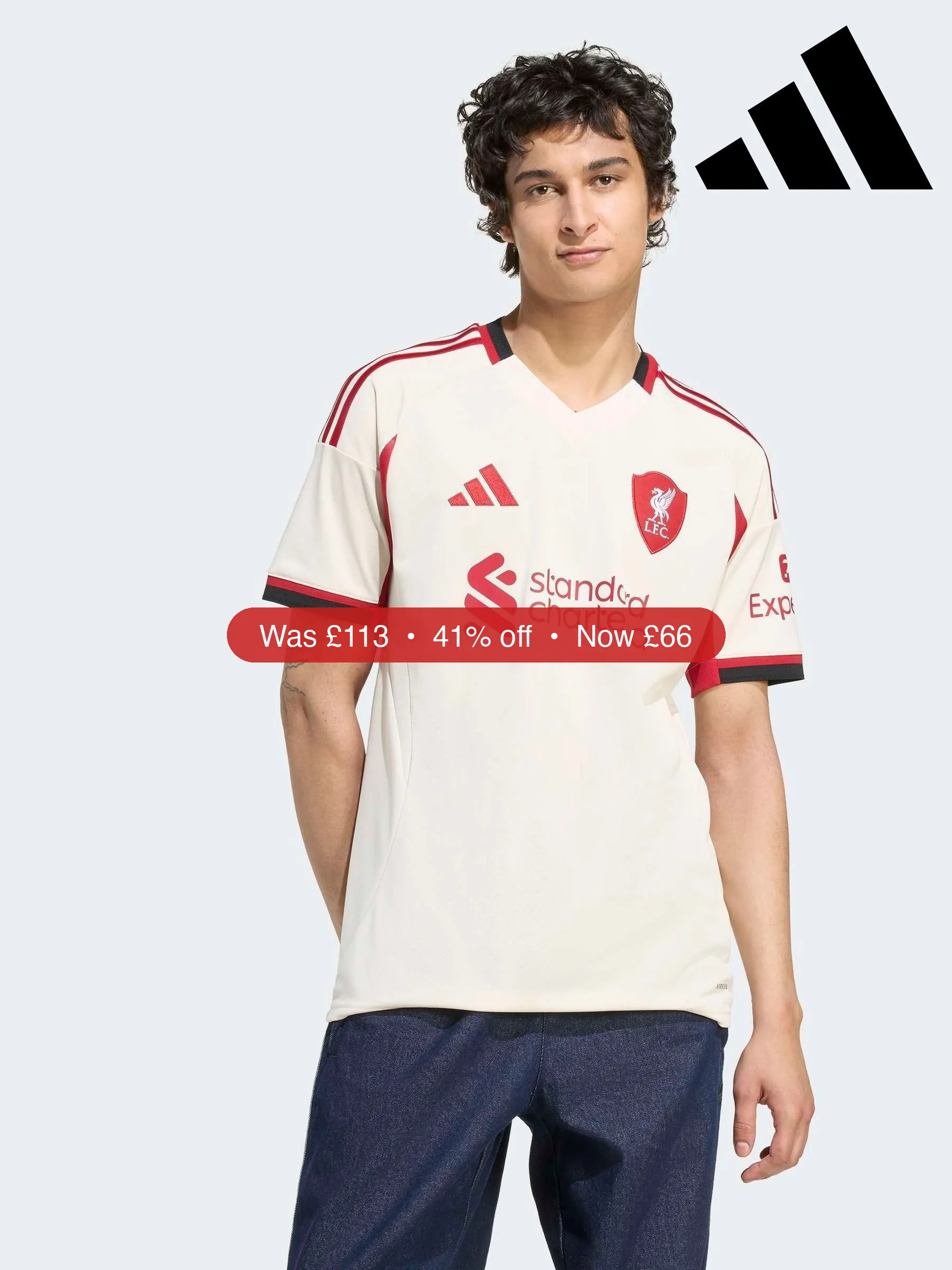 Next adidas White Liverpool FC 25/26 Away Football Shirt – 41% Off
