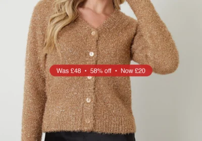 Next Another Sunday Brown 2-in-1 Sparkle Reversible Cardigan & Jumper - 58% Off in Ireland