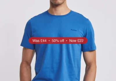 Next Aubin Blue Appledore Crew Neck Polo T-Shirt - 50% Off in Ireland