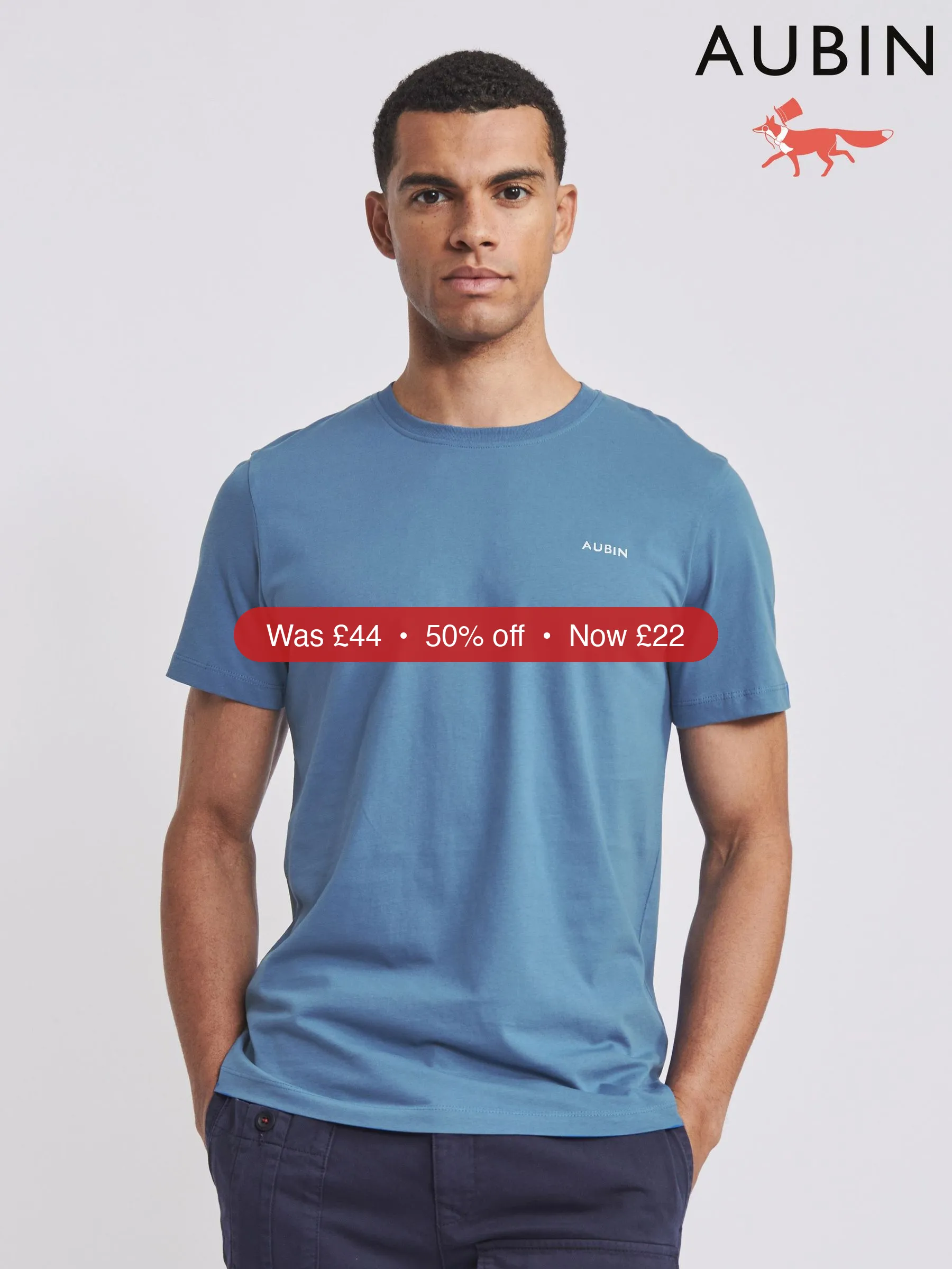 Next Aubin Blue Appledore Crew Neck T-Shirt – 50% Off