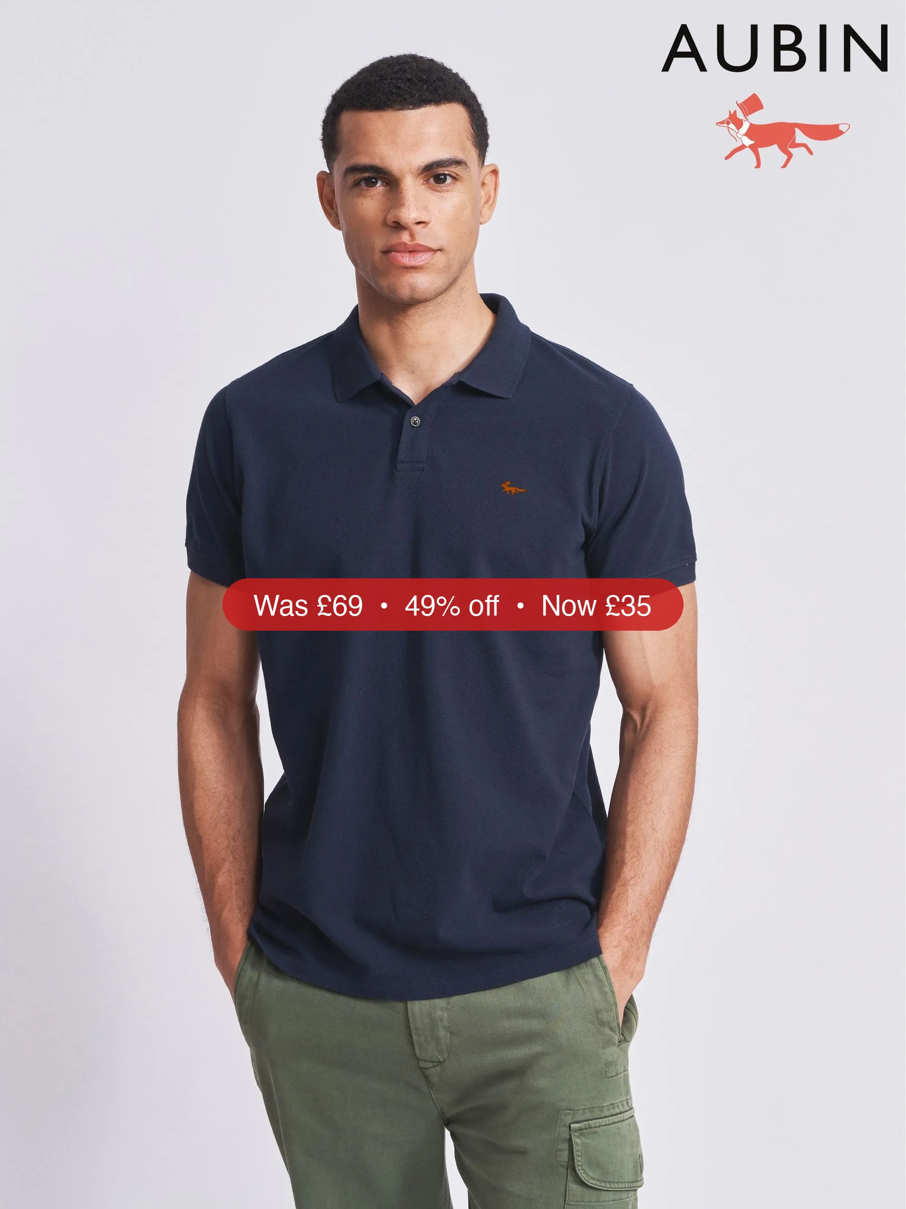 Next Aubin Blue Croft Polo Shirt – 49% Off