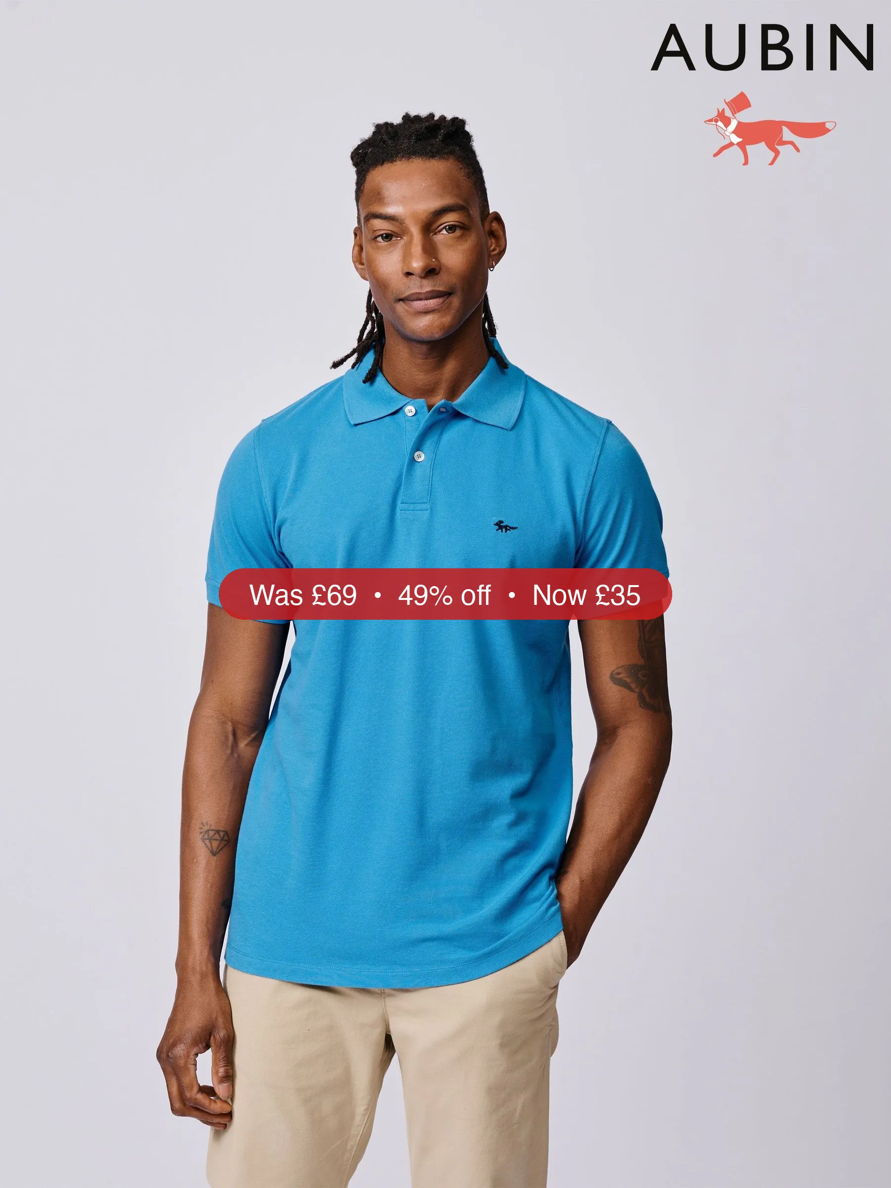 Next Aubin Blue Oliver Pique Polo Shirt – 49% Off