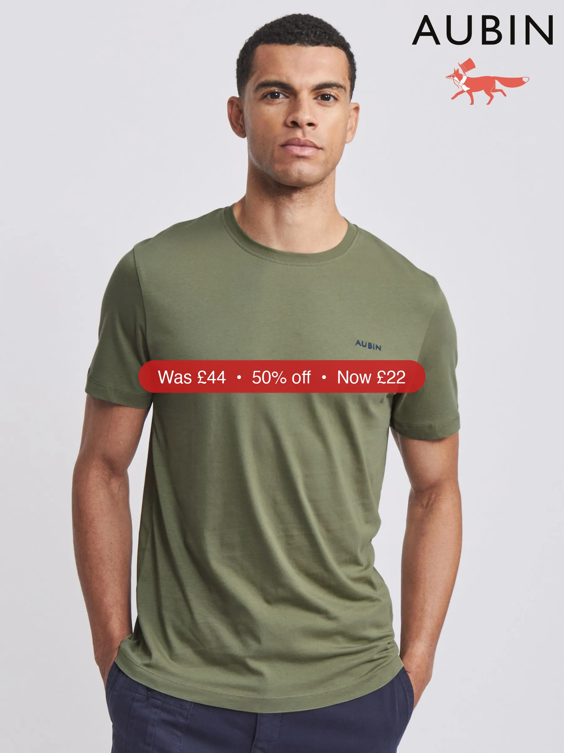 Next Aubin Green Appledore Crew Neck Polo T-Shirt – 50% Off