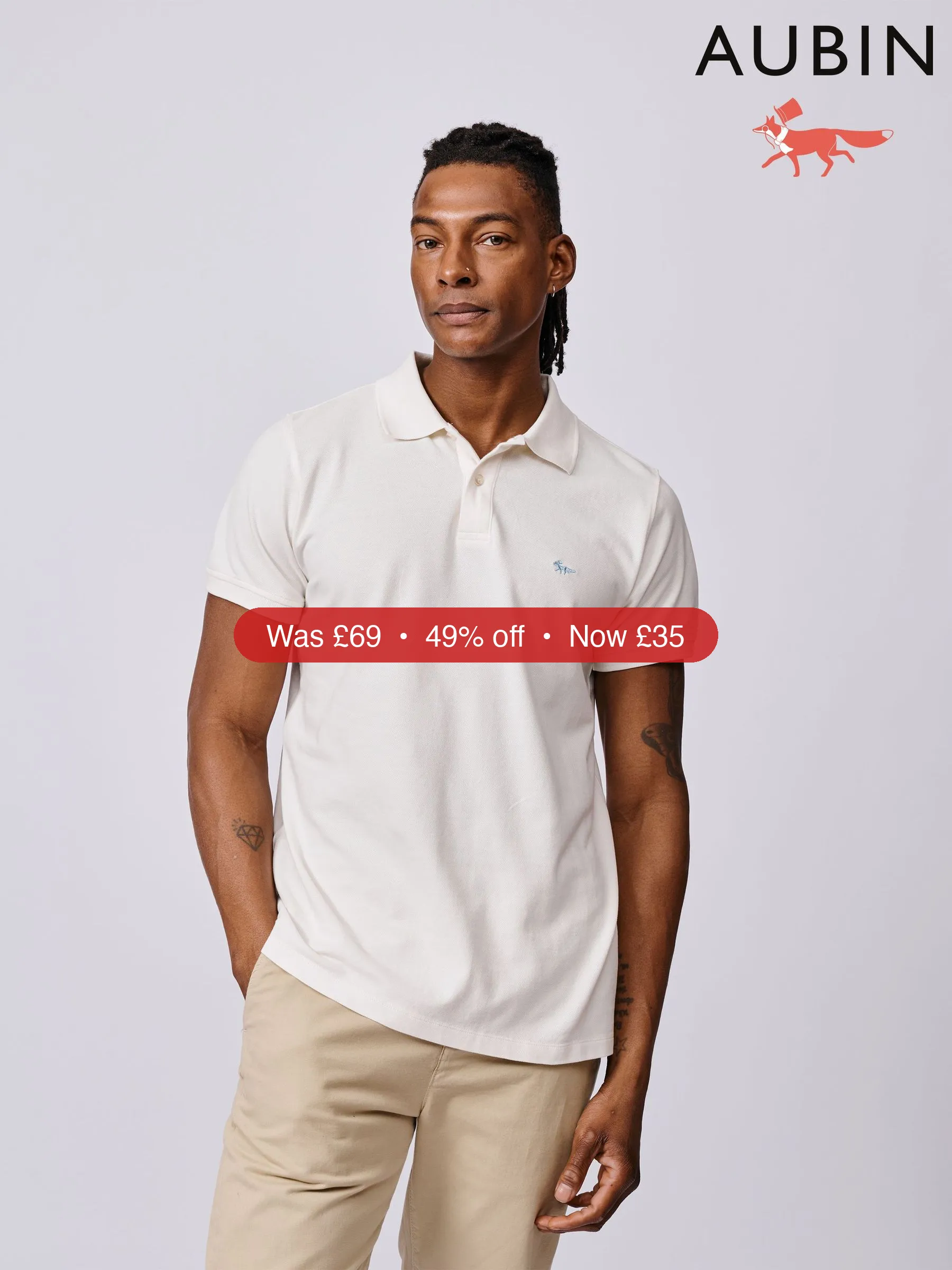 Next Aubin Oliver Pique White Polo Shirt – 49% Off