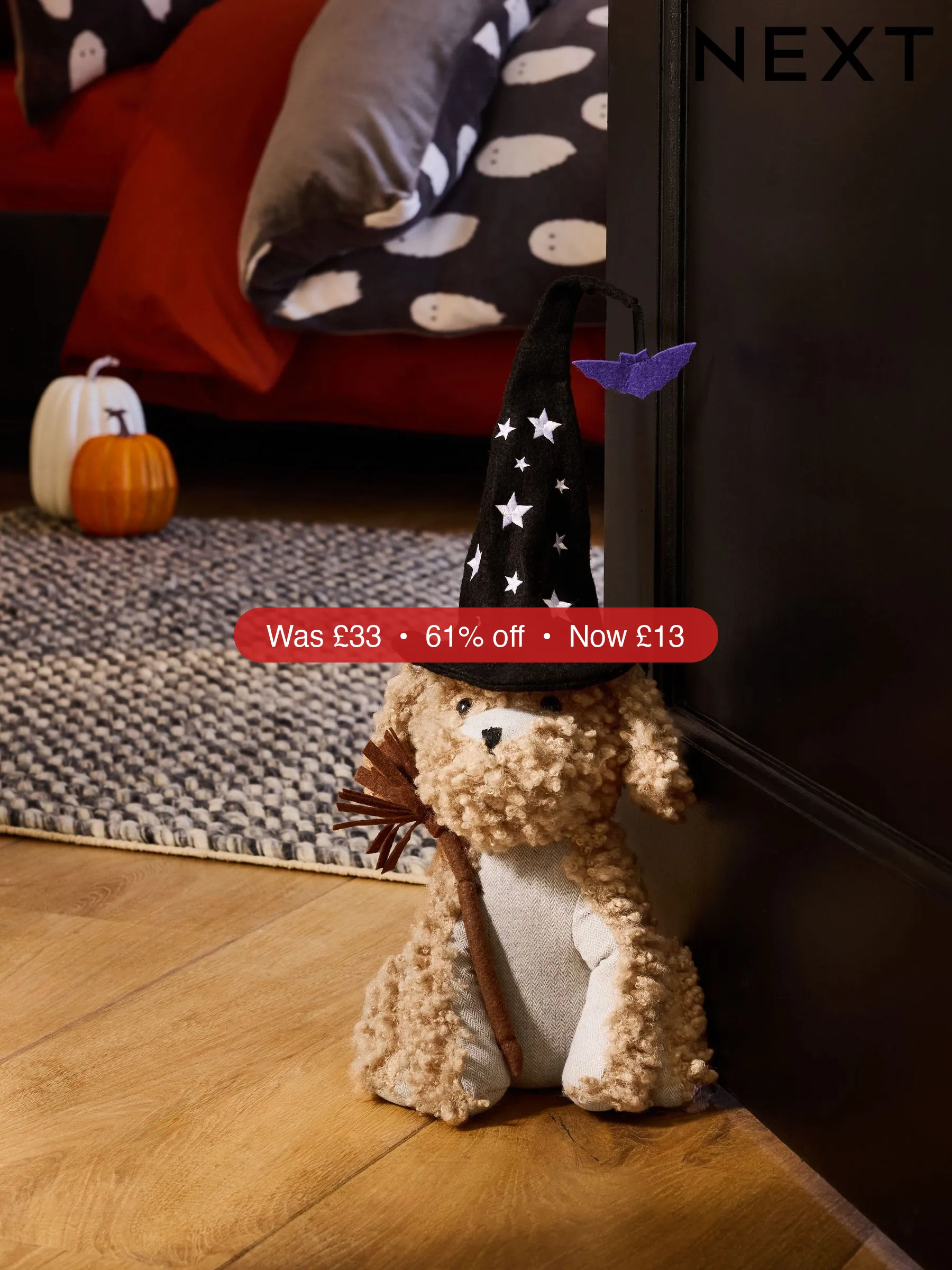 Next Black Autumn Halloween Charlie the Cockapoo Doorstop – 61% Off