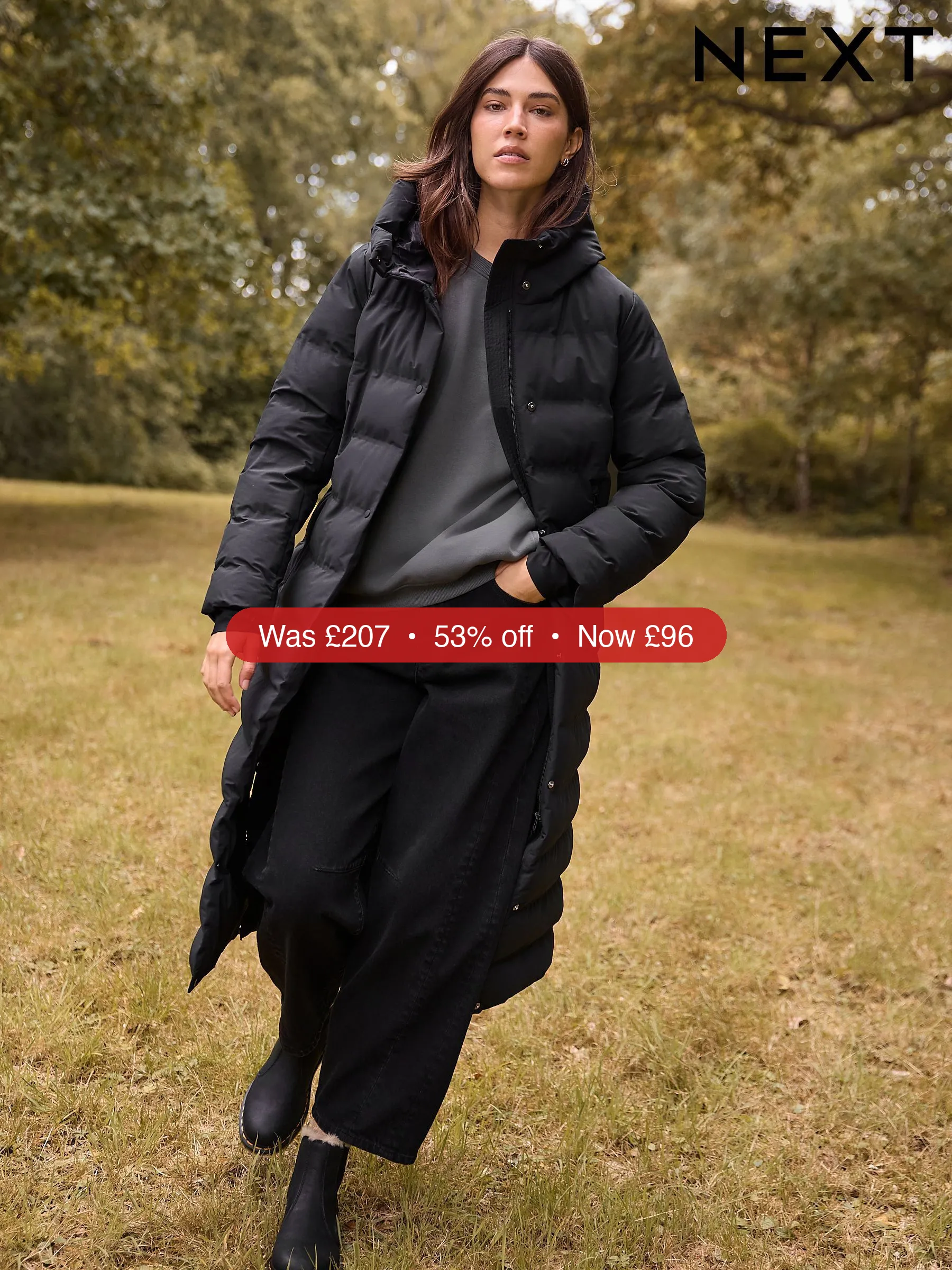 Next Black Elements Waterproof Padded Coat – 53% Off