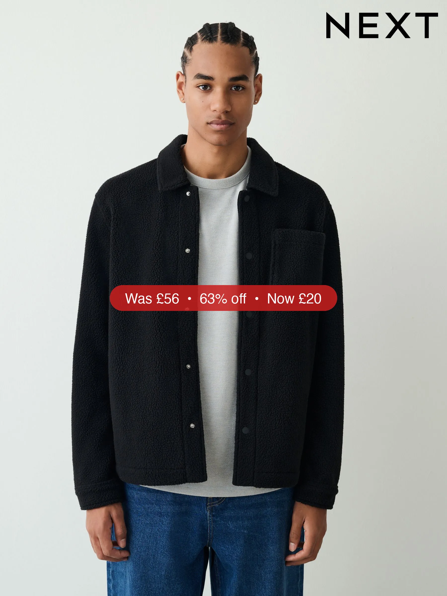 Next Black Fleece Shacket – 63% Off