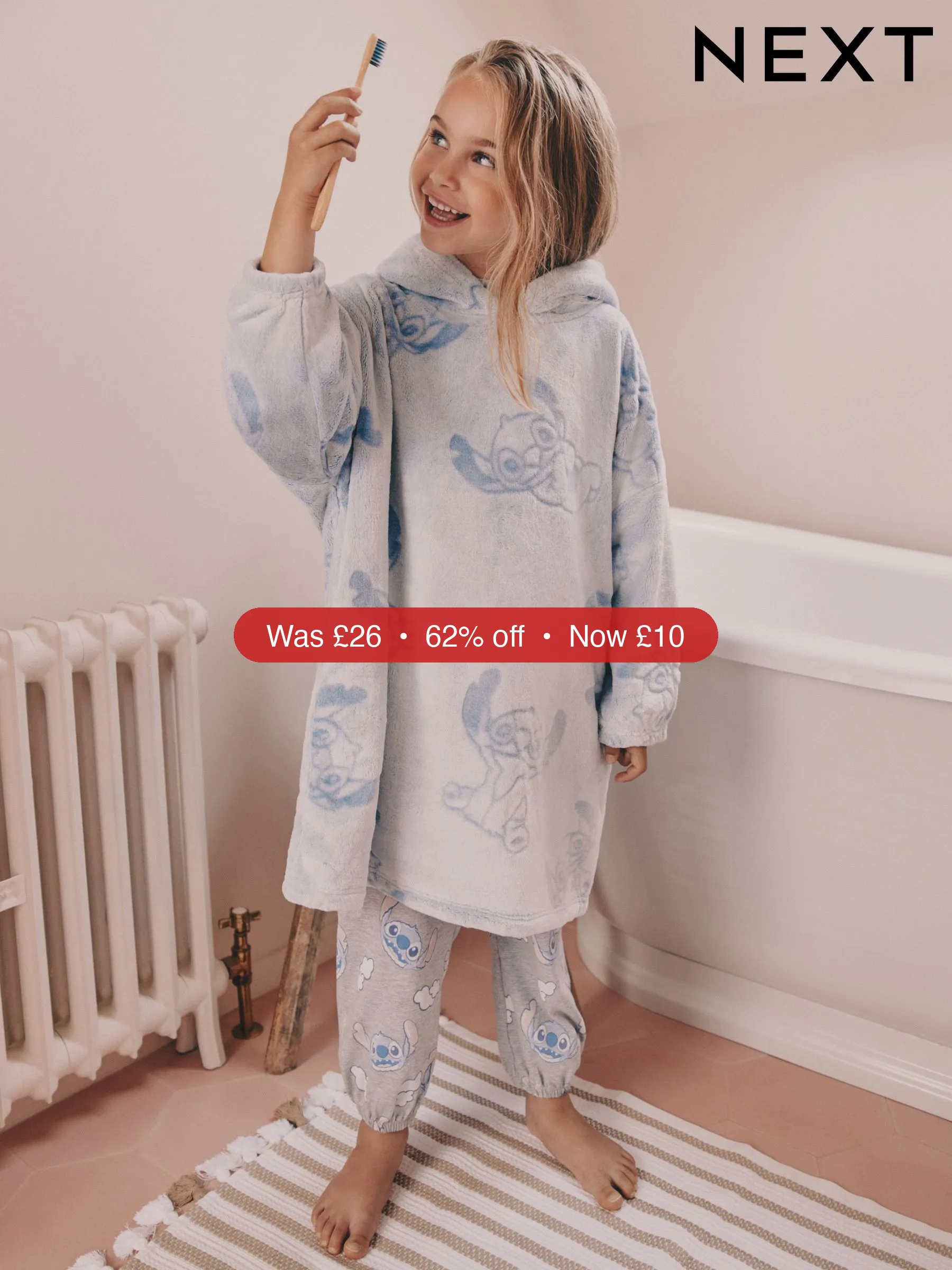 Next Blue Lilo & Stitch Blanket Hoodies (3-16yrs) – 62% Off
